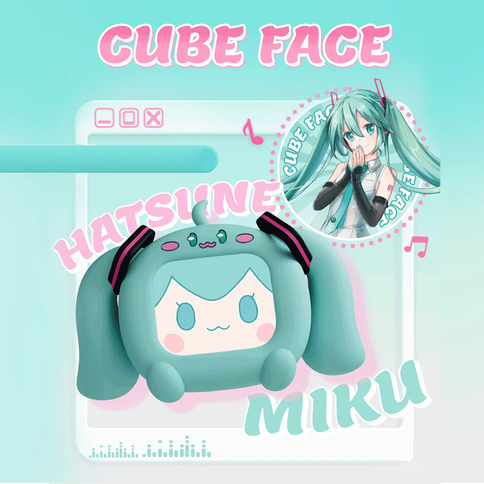 Auriculares Inalámbricos Hatsune Miku Cube Face TWS – Pantalla LCD Táctil & Funda Kawaii Edición Bilibili