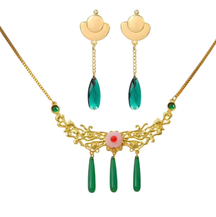 Set de Collar y Aretes Maomao - The Apothecary Diaries (Los Diarios de la Boticaria) Accesorio Cosplay Anime