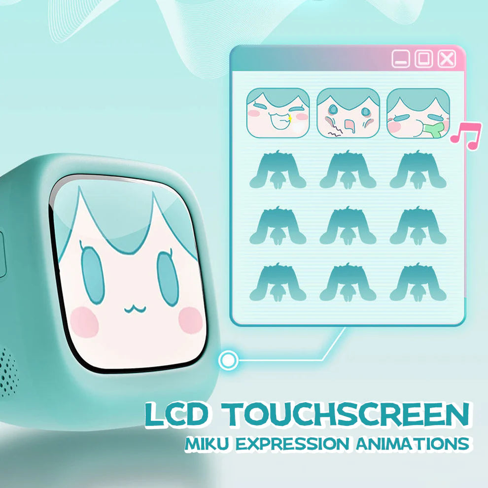 Auriculares Inalámbricos Hatsune Miku Cube Face TWS – Pantalla LCD Táctil & Funda Kawaii Edición Bilibili