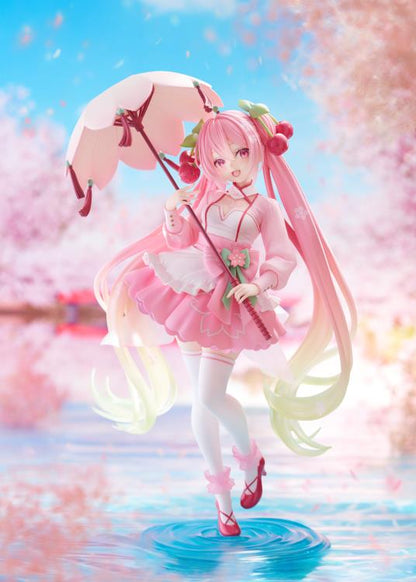 Figura Sakura Miku AMP+ FuRyu Blossom Parasol Ver - Vocaloid